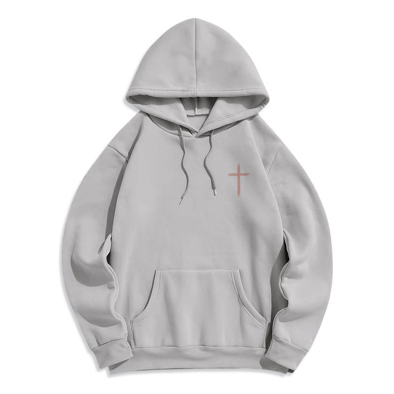 Felpa con cappuccio in poliestere foderata in pile floreale con scritta "Do All In Love Scripture" di Christianartworkshop - image 10