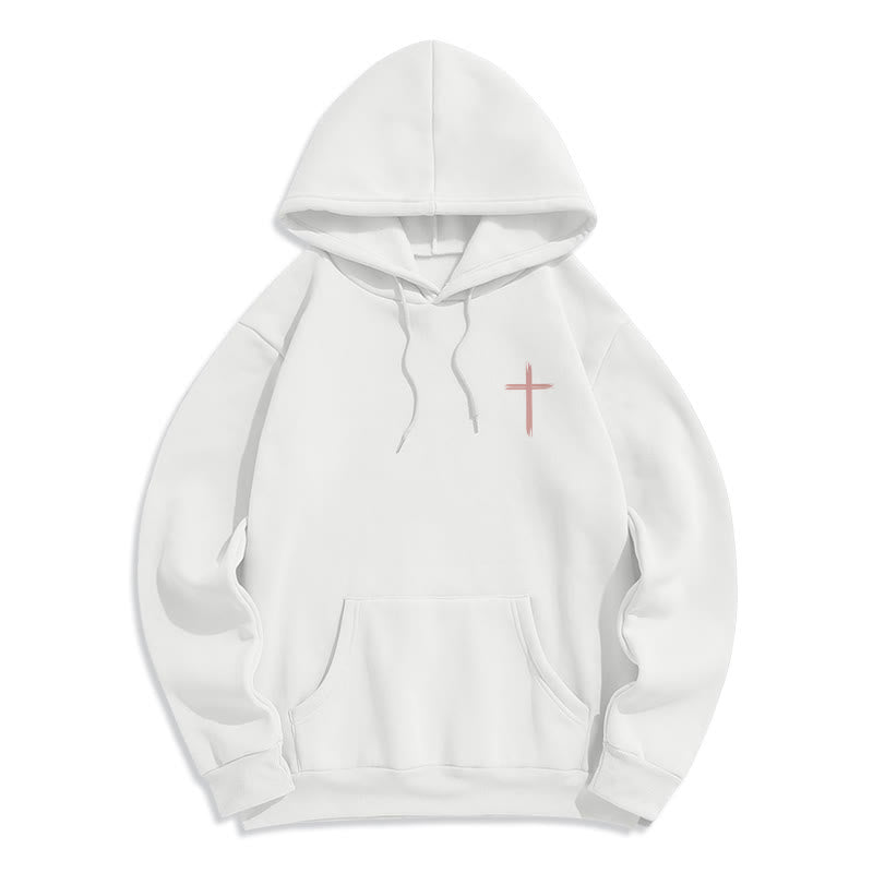 Felpa con cappuccio in poliestere foderata in pile floreale con scritta "Do All In Love Scripture" di Christianartworkshop - image 8