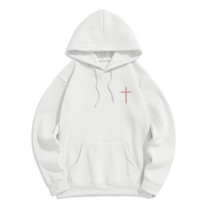 Felpa con cappuccio in poliestere foderata in pile floreale con scritta "Do All In Love Scripture" di Christianartworkshop - image 8