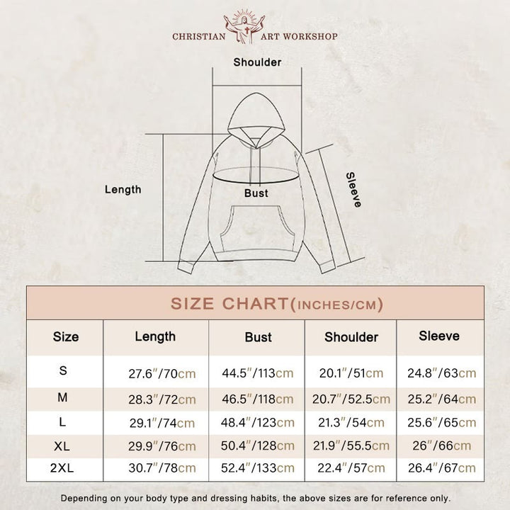 Felpa con cappuccio in poliestere foderata in pile "Scription & Coastal Be Still" di Christianartworkshop - image 3