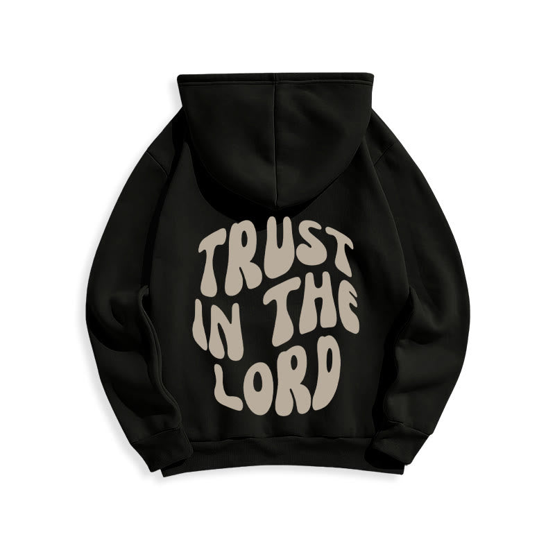 Christianartworkshop Trust In The Lord Faith Reliance Felpa con cappuccio in poliestere foderata in pile - image 5
