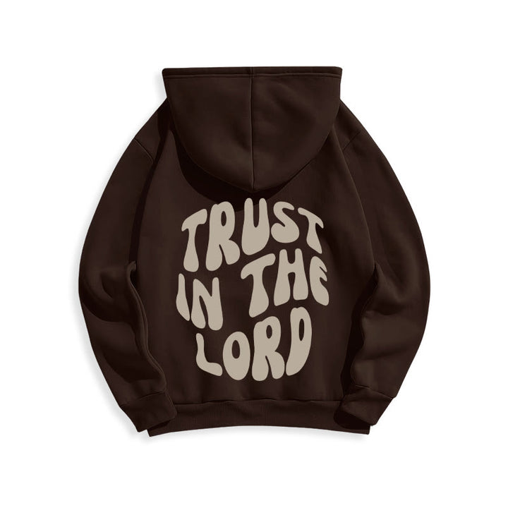 Christianartworkshop Trust In The Lord Faith Reliance Felpa con cappuccio in poliestere foderata in pile - image 20