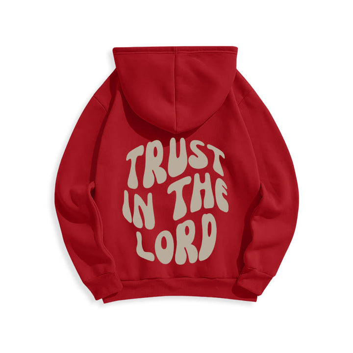 Christianartworkshop Trust In The Lord Faith Reliance Felpa con cappuccio in poliestere foderata in pile - image 14
