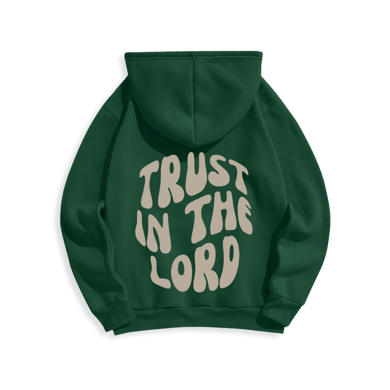 Christianartworkshop Trust In The Lord Faith Reliance Felpa con cappuccio in poliestere foderata in pile - image 17