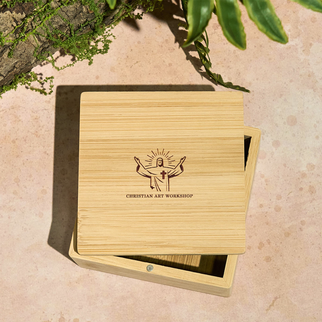 Scatola regalo in legno con rosario sacro Christianartworkshop - image 6