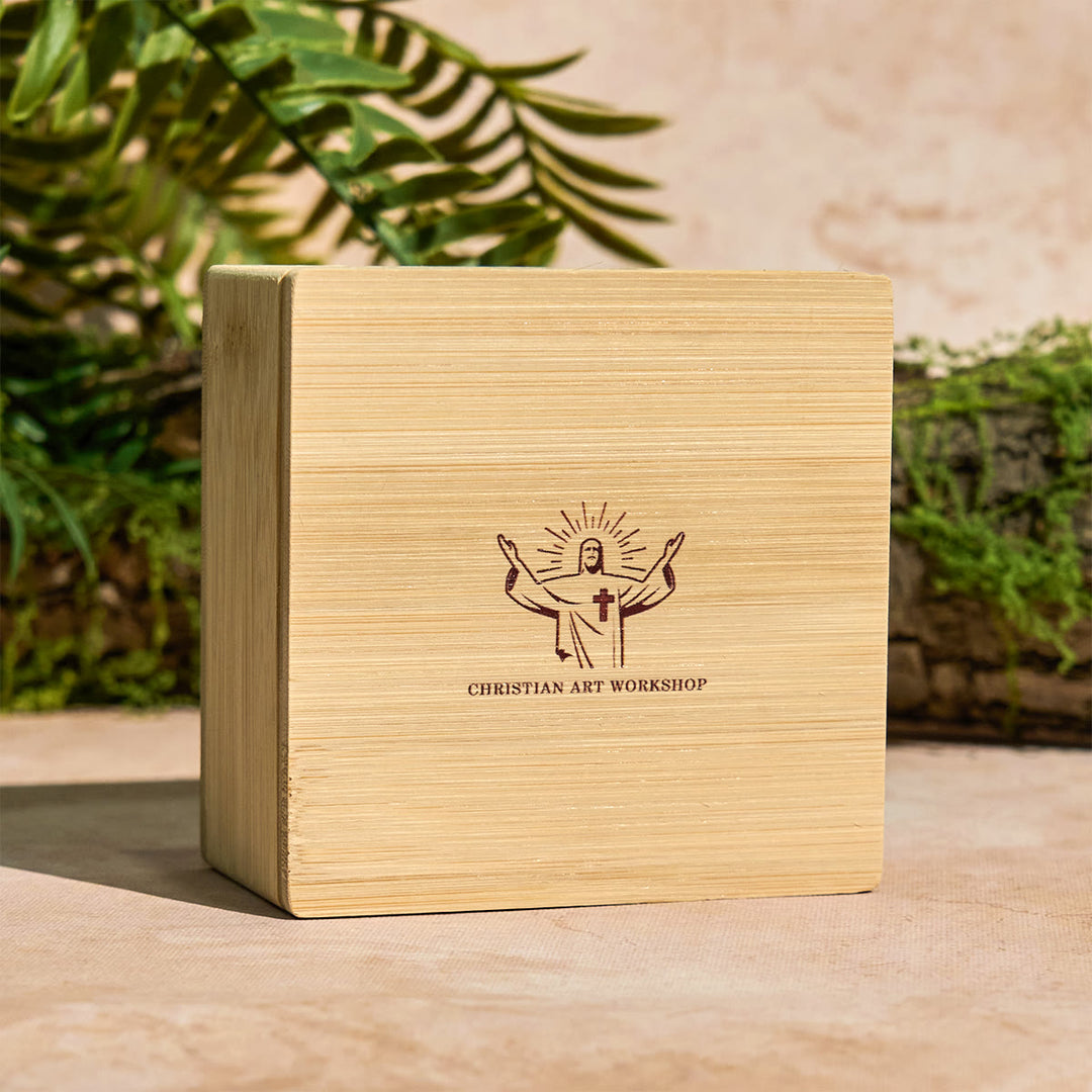 Scatola regalo in legno con rosario sacro Christianartworkshop - image 2
