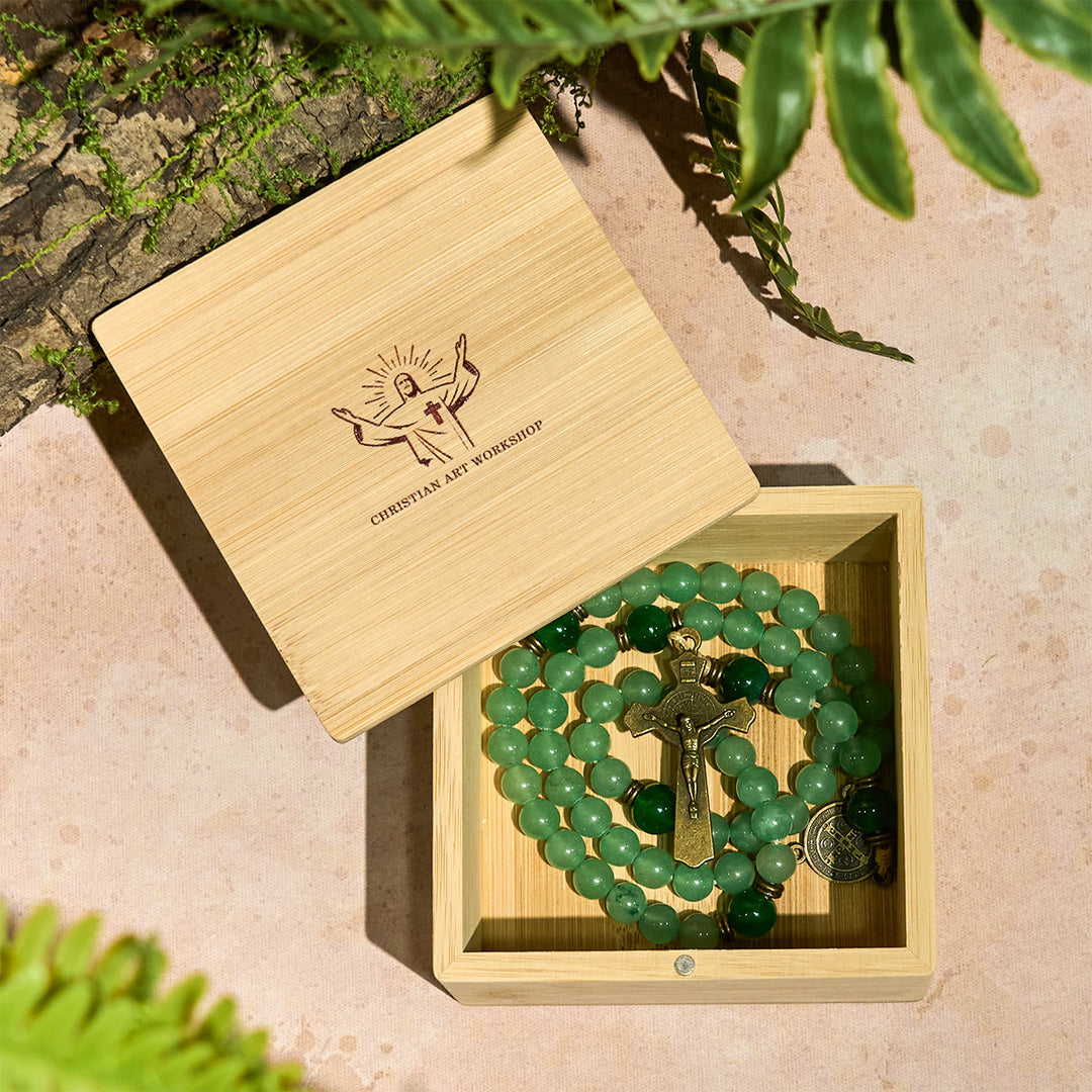 Scatola regalo in legno con rosario sacro Christianartworkshop - image 5