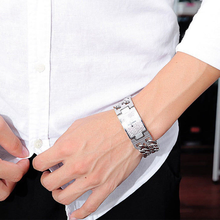 Christianartworkshop Bracciale con croce e preghiera: testo sacro e moda audace - image 2