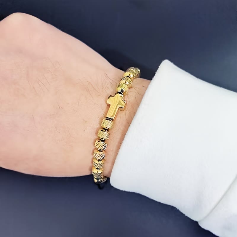 Set di bracciali con croce impilabili Christianartworkshop: integrazione della fede alla moda - image 8