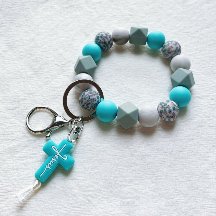 Set di portachiavi in silicone Christianartworkshop Faith: ciondolo a forma di croce per promemoria quotidiano della fede - image 7