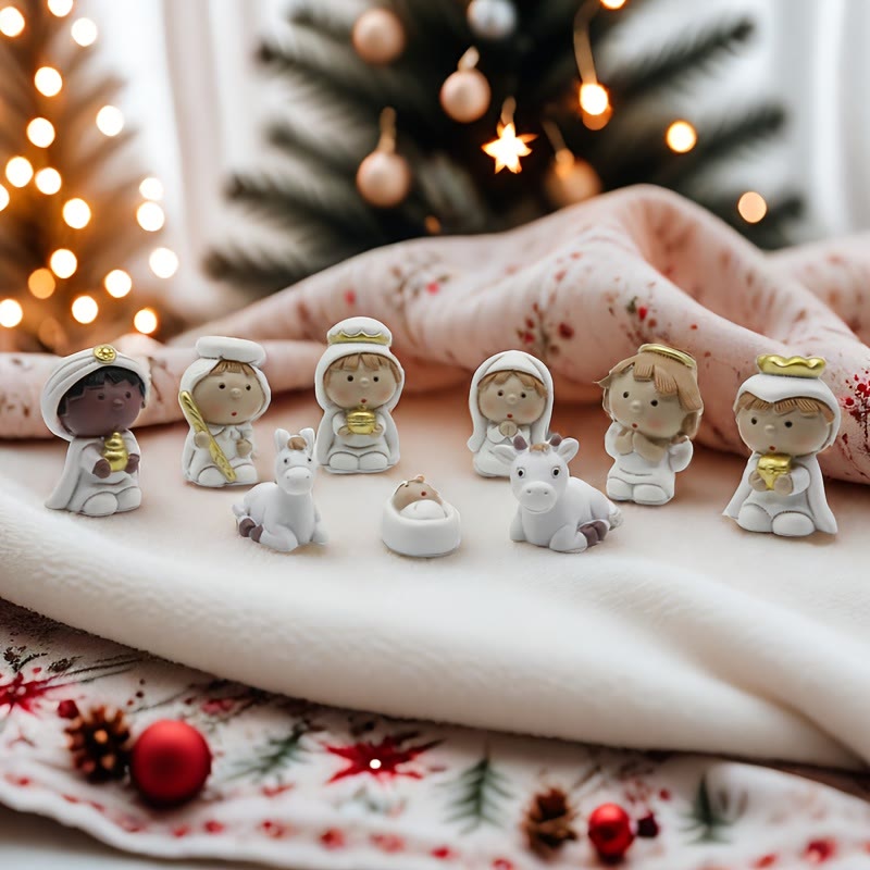 Christianartworkshop Set di decorazioni per la Natività: Presepe e decorazioni natalizie - image 3