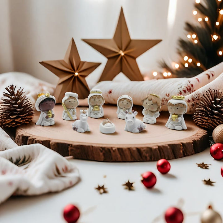 Christianartworkshop Set di decorazioni per la Natività: Presepe e decorazioni natalizie - image 2