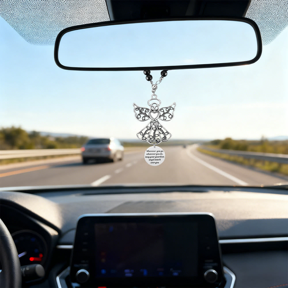 Ciondolo per auto con angelo custode di Christianartworkshop: cura celeste per ogni viaggio - Angelo custode -3 - image 4