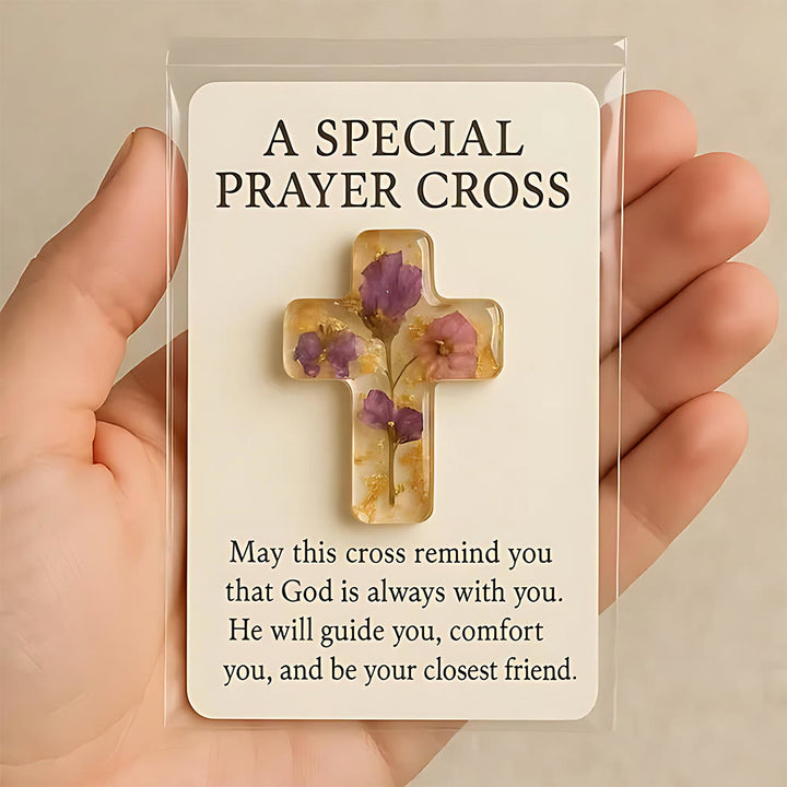 Christianartworkshop Angelo e Croce, ornamento di preghiera (con biglietto): tenera devozione per momenti di tranquillità - Attraverso - image 0