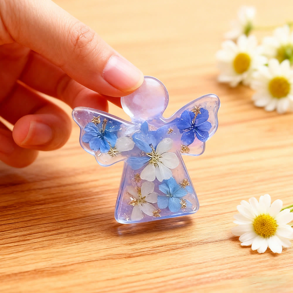 Christianartworkshop Angelo e Croce, ornamento di preghiera (con biglietto): tenera devozione per momenti di tranquillità - image 6