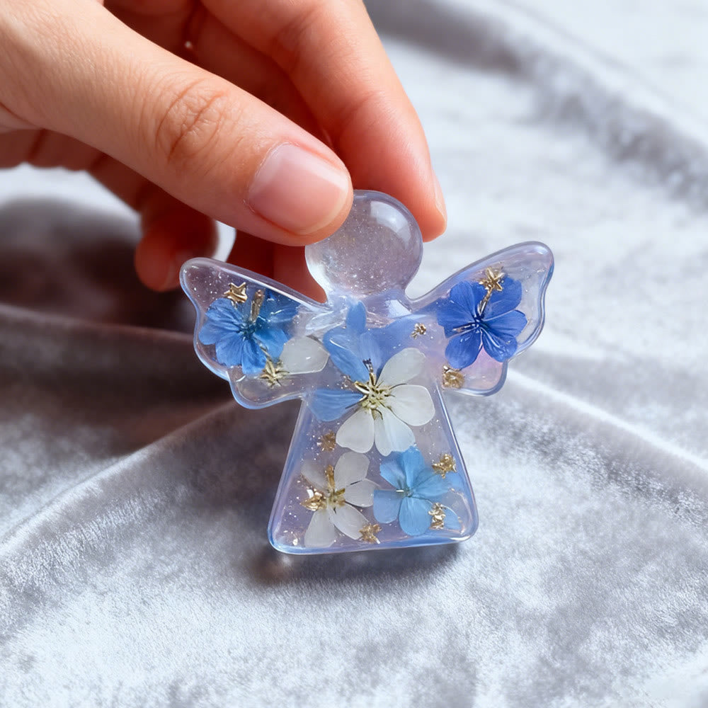 Christianartworkshop Angelo e Croce, ornamento di preghiera (con biglietto): tenera devozione per momenti di tranquillità - image 7