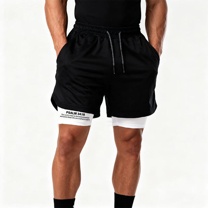 Christianartworkshop Salmo 34:18 Pantaloncini da spettacolo di fede con disegno a croce ad acquerello - image 4