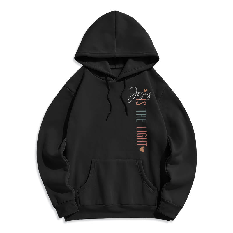 Christianartworkshop Felpa con cappuccio in poliestere foderata in pile con motivo floreale "Gesù è la luce" - image 23