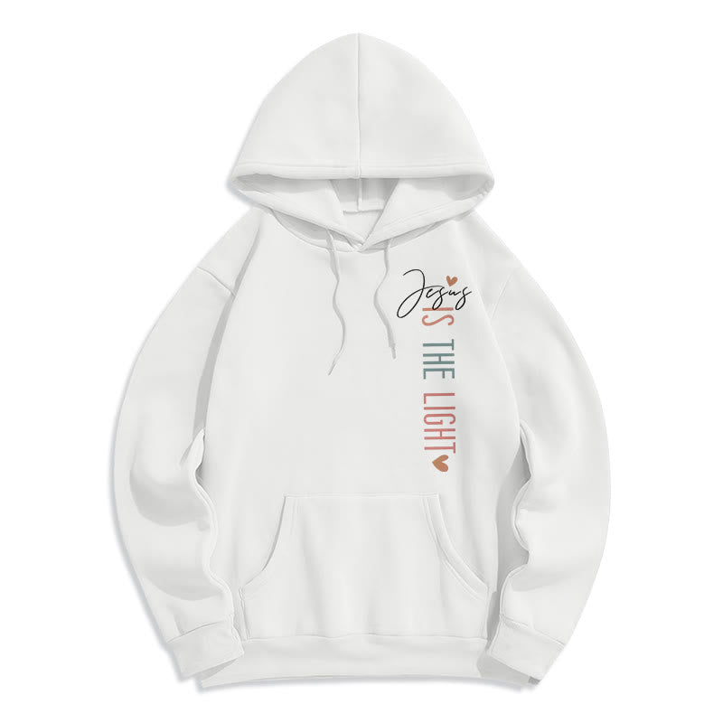 Christianartworkshop Felpa con cappuccio in poliestere foderata in pile con motivo floreale "Gesù è la luce" - image 17