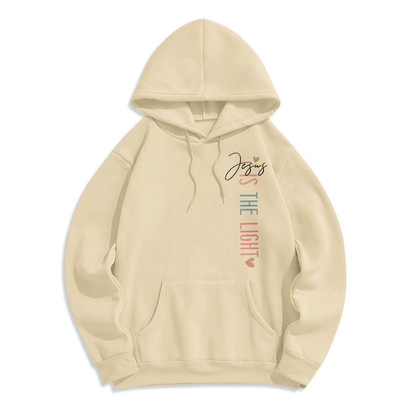 Christianartworkshop Felpa con cappuccio in poliestere foderata in pile con motivo floreale "Gesù è la luce" - image 11