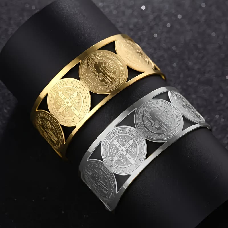 Bracciale con medaglia di San Benedetto di Christianartworkshop: promemoria portatile della grazia divina - image 0