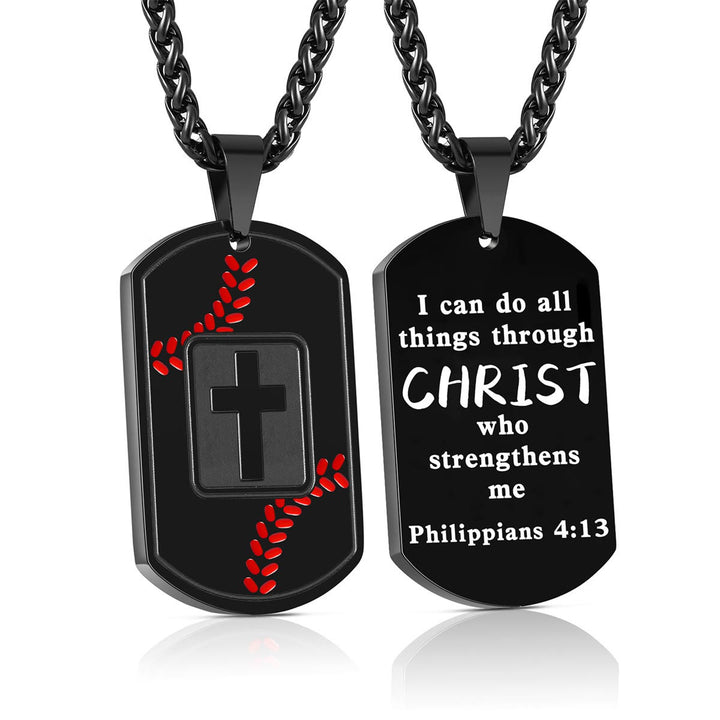 Christianartworkshop Piastrina da baseball lucidata con Scritture: Promemoria di grazia costante per la vita quotidiana - Nero - Isaia 41:10 - image 10