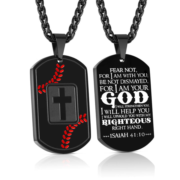 Christianartworkshop Piastrina da baseball lucidata con Scritture: Promemoria di grazia costante per la vita quotidiana - Nero - Filippesi 4:13 - image 11