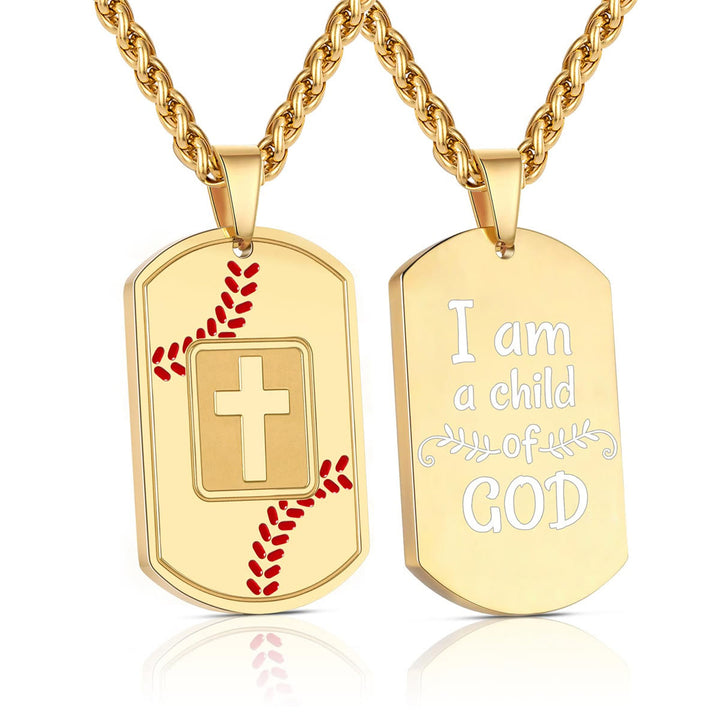 Christianartworkshop Piastrina da baseball lucidata con Scritture: Promemoria di grazia costante per la vita quotidiana - D'oro - Figlio di Dio - image 18