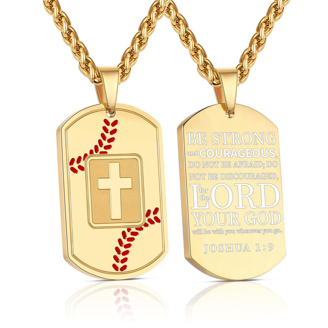 Christianartworkshop Piastrina da baseball lucidata con Scritture: Promemoria di grazia costante per la vita quotidiana - D'oro - Giosuè 1:9 - image 19