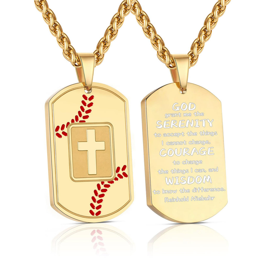 Christianartworkshop Piastrina da baseball lucidata con Scritture: Promemoria di grazia costante per la vita quotidiana - D'oro - Sobrietà Serenità - image 21