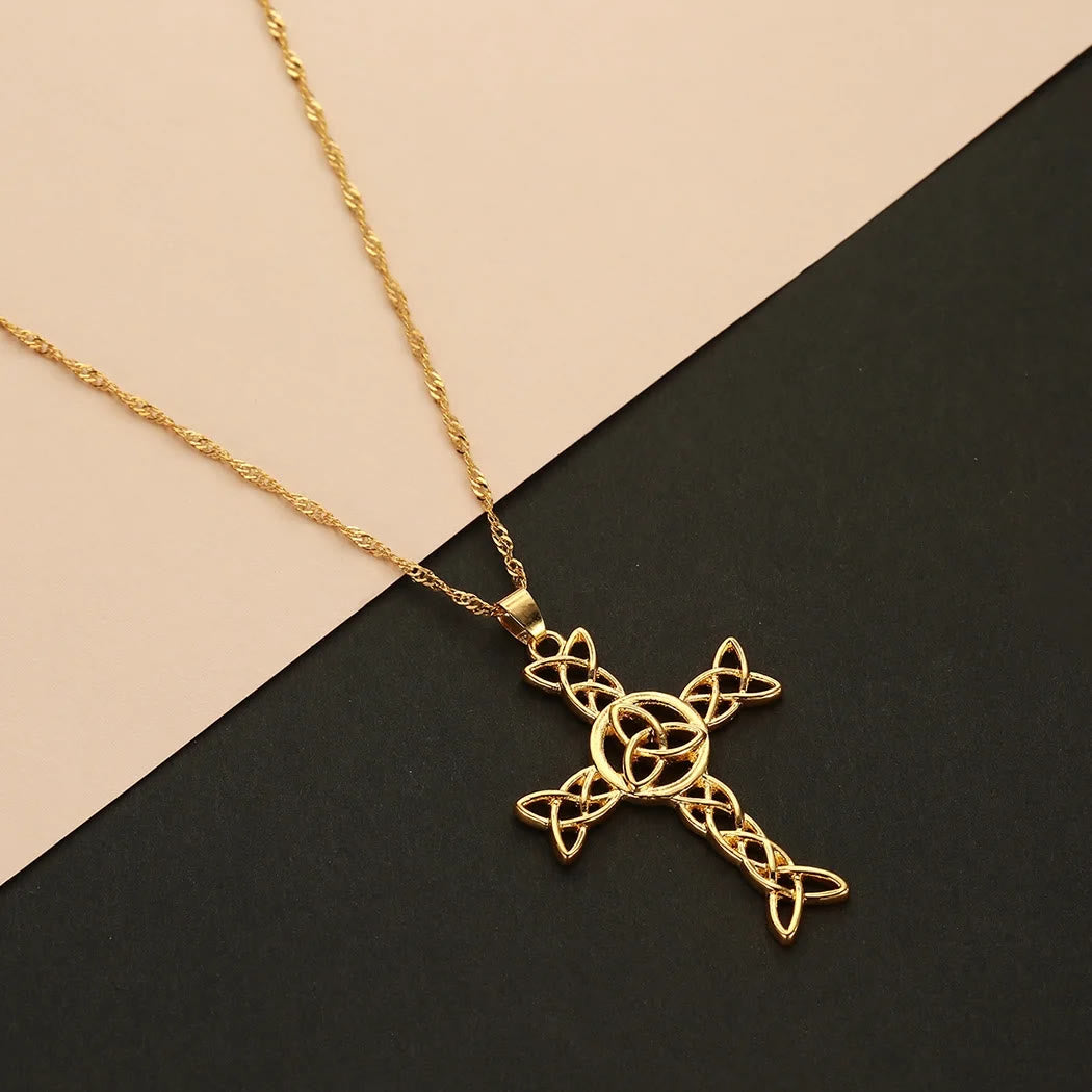 Christianartworkshop Croce irlandese di San Patrizio: promemoria di fede tattile per le routine quotidiane - D'oro - image 1