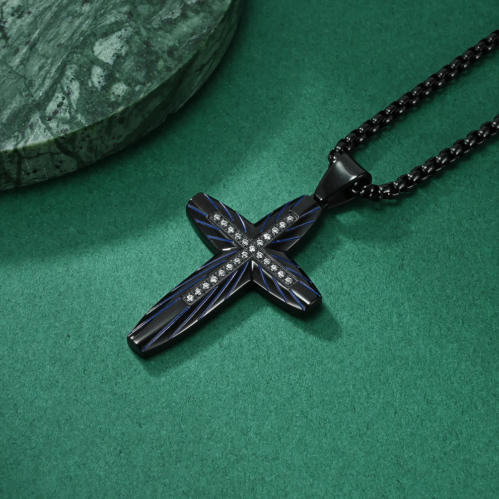 Christianartworkshop Sparkle Accent Cross: promemoria di fede tattile per le routine quotidiane - Nero - image 3
