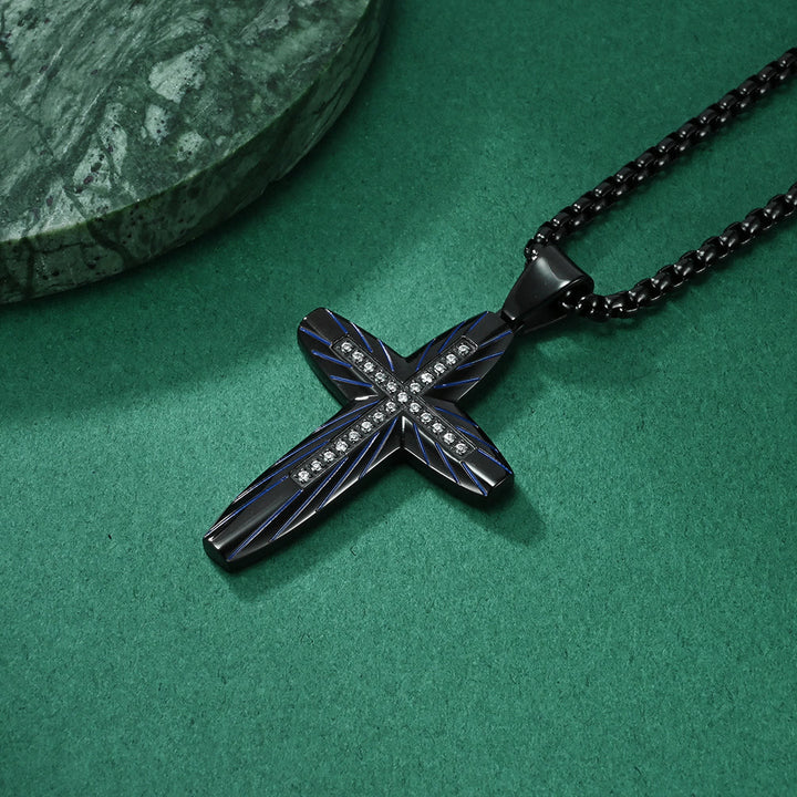 Christianartworkshop Sparkle Accent Cross: promemoria di fede tattile per le routine quotidiane - Nero - image 3