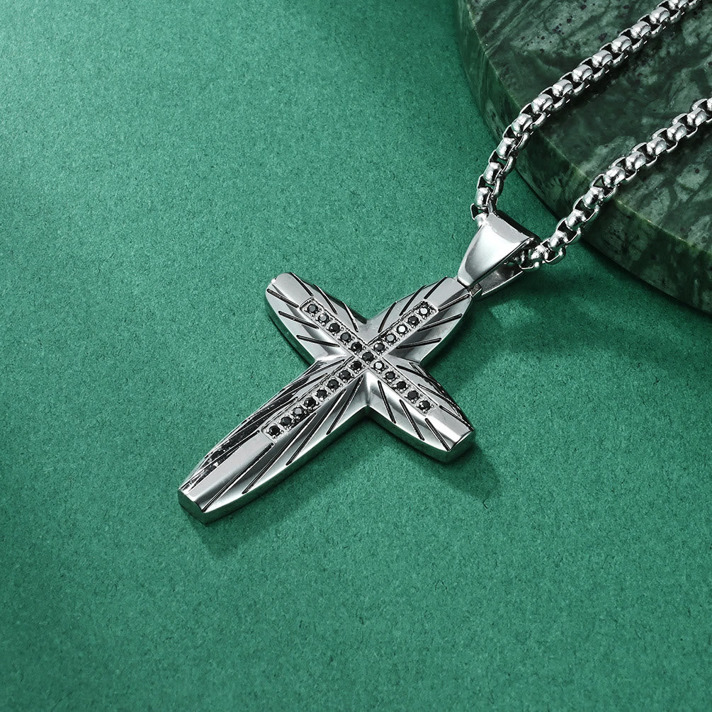 Christianartworkshop Sparkle Accent Cross: promemoria di fede tattile per le routine quotidiane - Argento - image 4