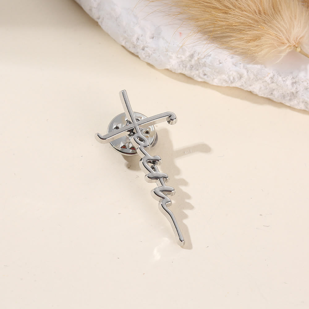 Spilla da bavero con croce e frase di Christianartworkshop: simbolo di fede divina per l'abbigliamento - Cuore di fede - image 8