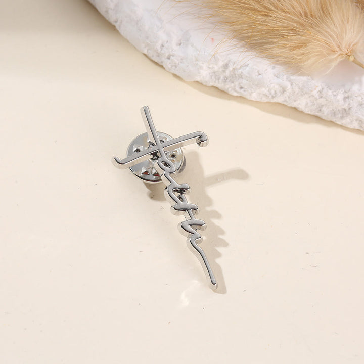 Spilla da bavero con croce e frase di Christianartworkshop: simbolo di fede divina per l'abbigliamento - Cuore di fede - image 8