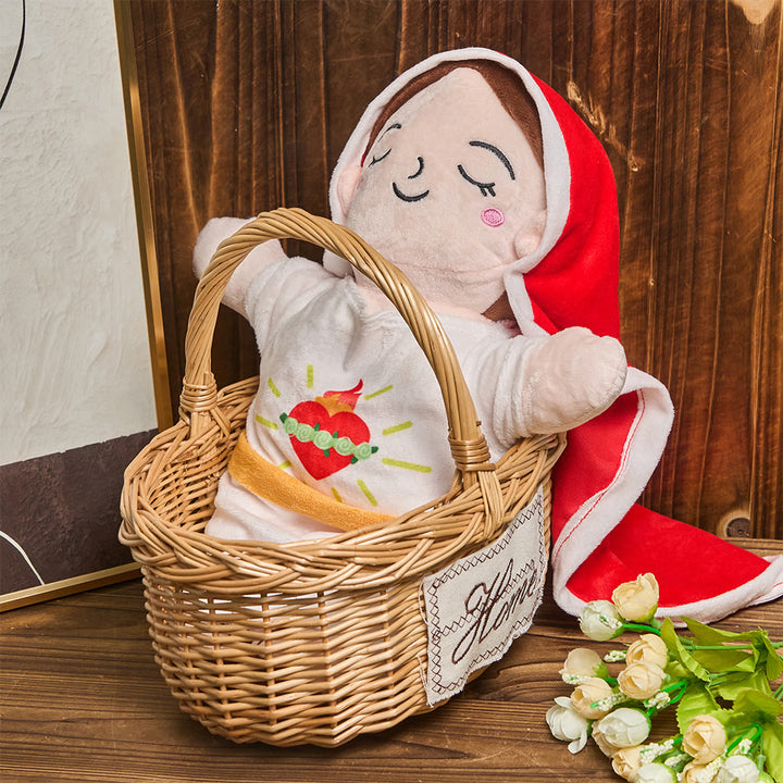 Christianartworkshop Bambola di peluche Grace rossa e blu con musica rilassante e rilassante - image 6