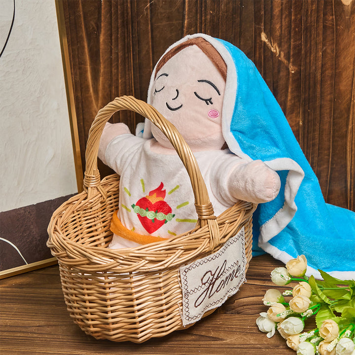 Christianartworkshop Bambola di peluche Grace rossa e blu con musica rilassante e rilassante - image 10