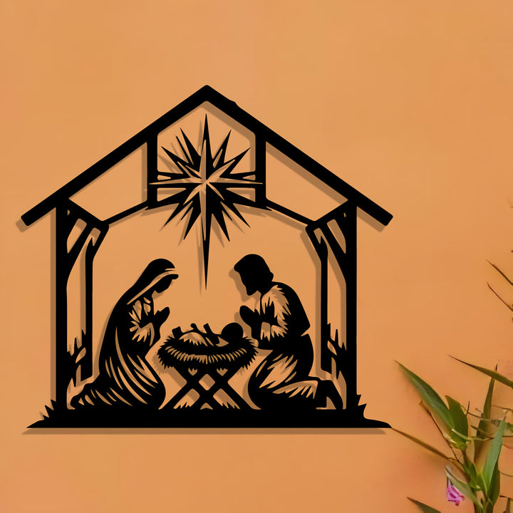 Decorazione da parete in metallo con stella della Natività di Christianartworkshop: promemoria quotidiano di fede per gli spazi - image 2