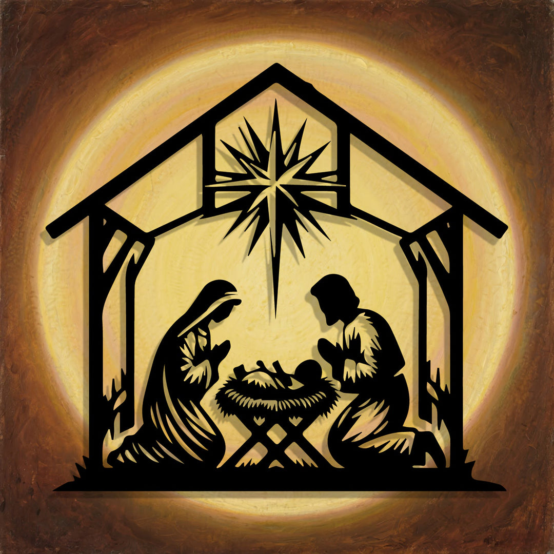 Decorazione da parete in metallo con stella della Natività di Christianartworkshop: promemoria quotidiano di fede per gli spazi - image 3