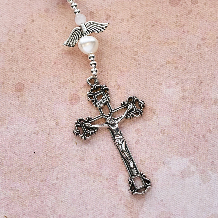 Rosario viola cinto da angeli di Christianartworkshop: lascia che gli angeli integrino la grazia nelle tue preghiere - image 9