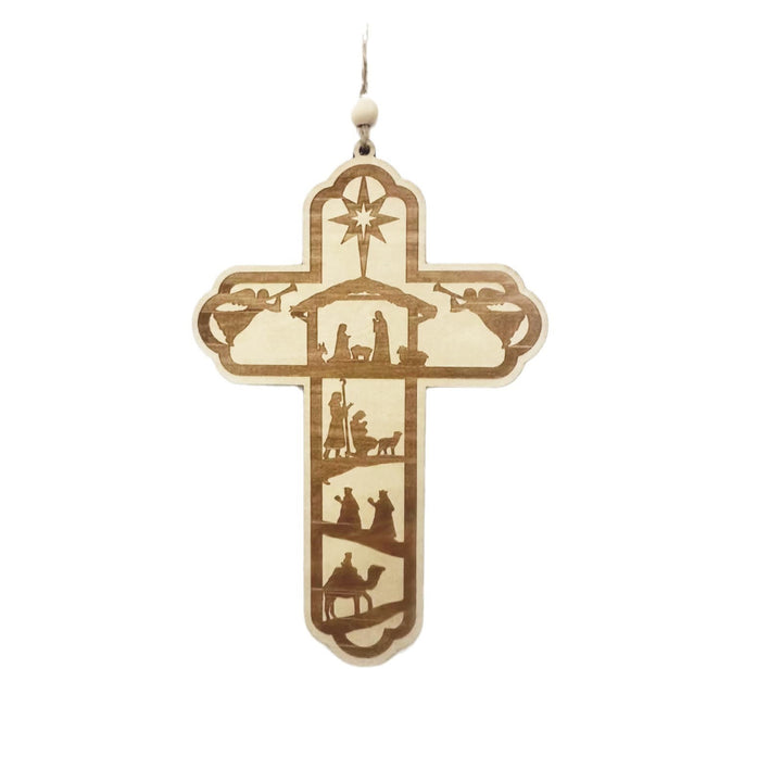 Christianartworkshop Decorazione a croce della Natività con Stella Guida: promemoria di fede tattile per gli alberi - image 3