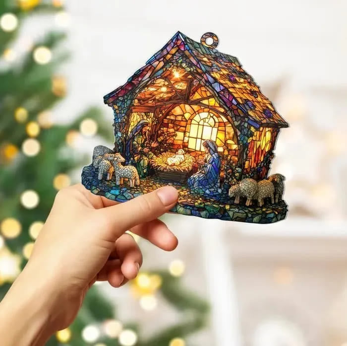 Christianartworkshop Decorazione per la scena della Natività Guiding Light: promemoria portatile della grazia delle feste - image 3