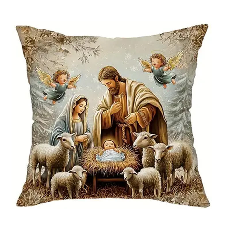Cuscino a tema Natività Christianartworkshop da 4 pezzi: compagno silenzioso per le zone giorno - image 6