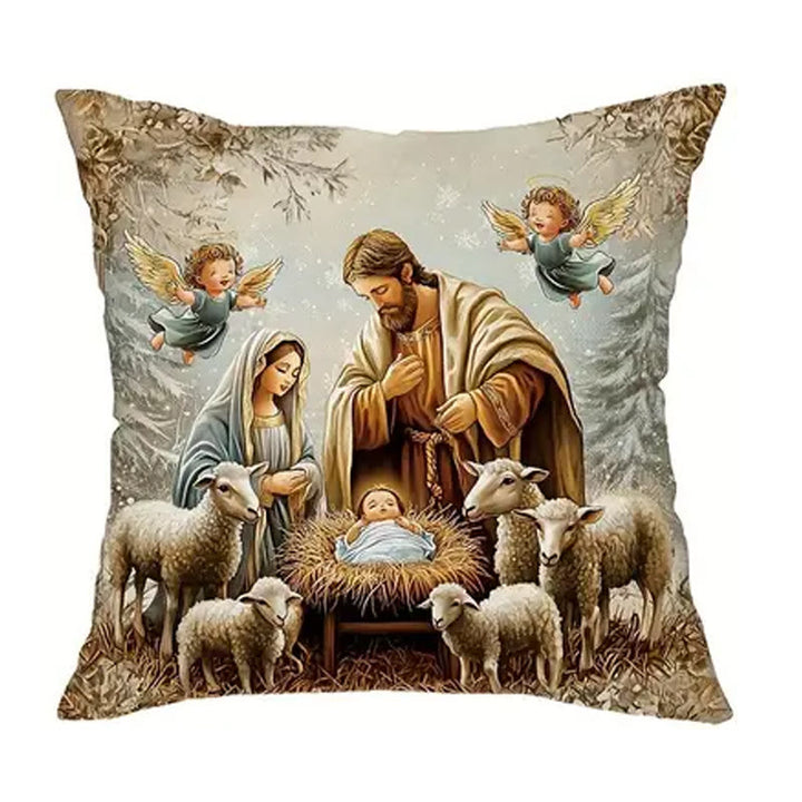 Cuscino a tema Natività Christianartworkshop da 4 pezzi: compagno silenzioso per le zone giorno - image 6