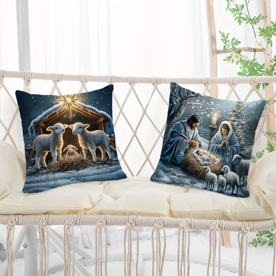 Cuscino morbido della Natività innevata Christianartworkshop : promemoria portatile della grazia gentile - image 5