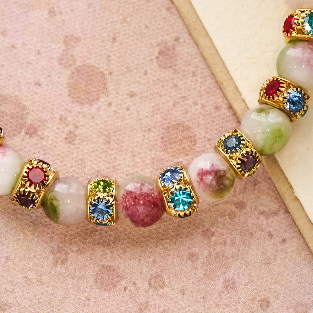 Christianartworkshop Bracciale devozionale scintillante in tormalina con crocifisso dorato decorato - image 9