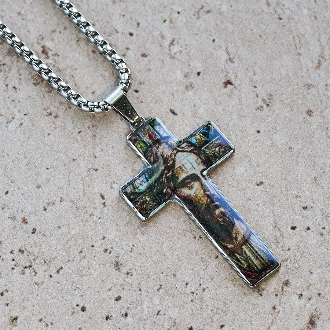 Christianartworkshop Collana con croce dipinta: fede artistica vicina al cuore - image 4