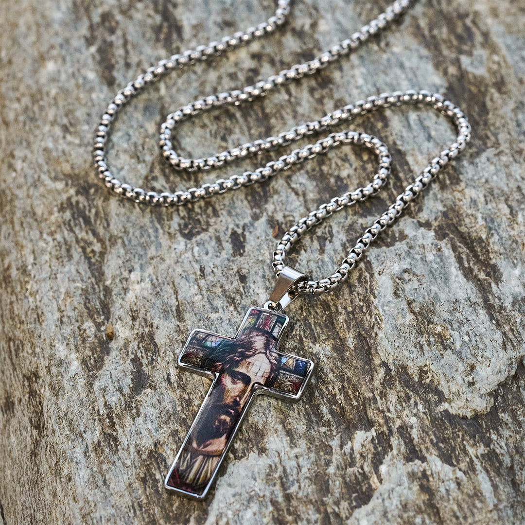 Christianartworkshop Collana con croce dipinta: fede artistica vicina al cuore - image 5