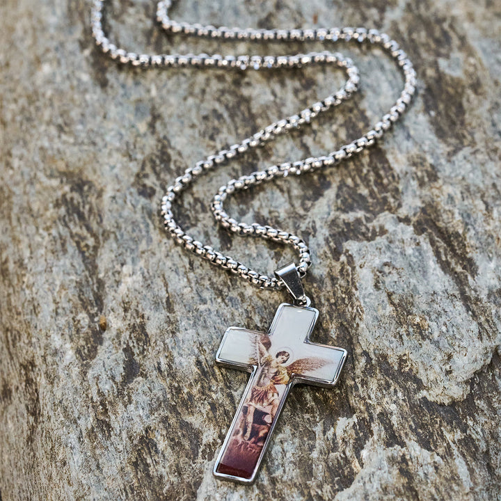 Christianartworkshop Collana con croce dipinta: fede artistica vicina al cuore - image 2